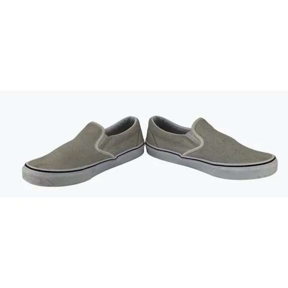 Vans Mens Suede Slip-On Sneakers Size Womens 9, Mens 7.5 Beige - Picture 5 of 7